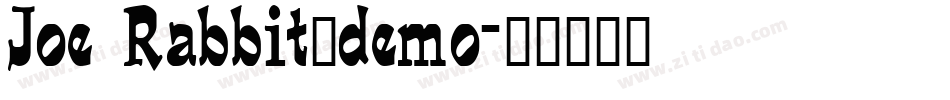Joe Rabbit_demo字体转换